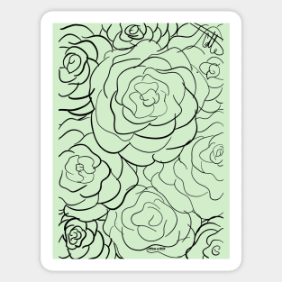 Rose Pattern Transparent Sticker